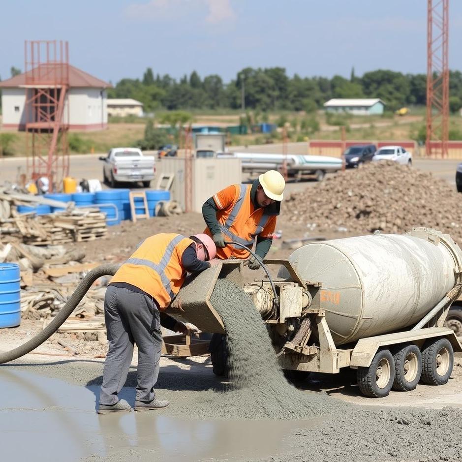 Dream : Pouring concrete on a construction site