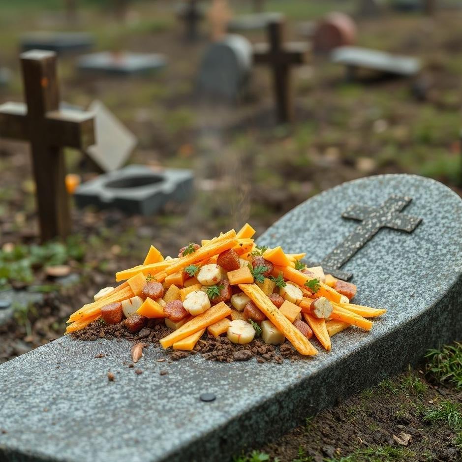 Dream : Pouring food on a grave