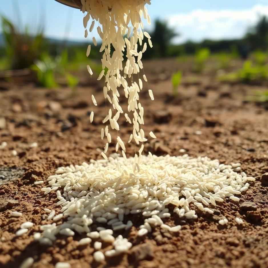 Dream : Pouring rice on the ground