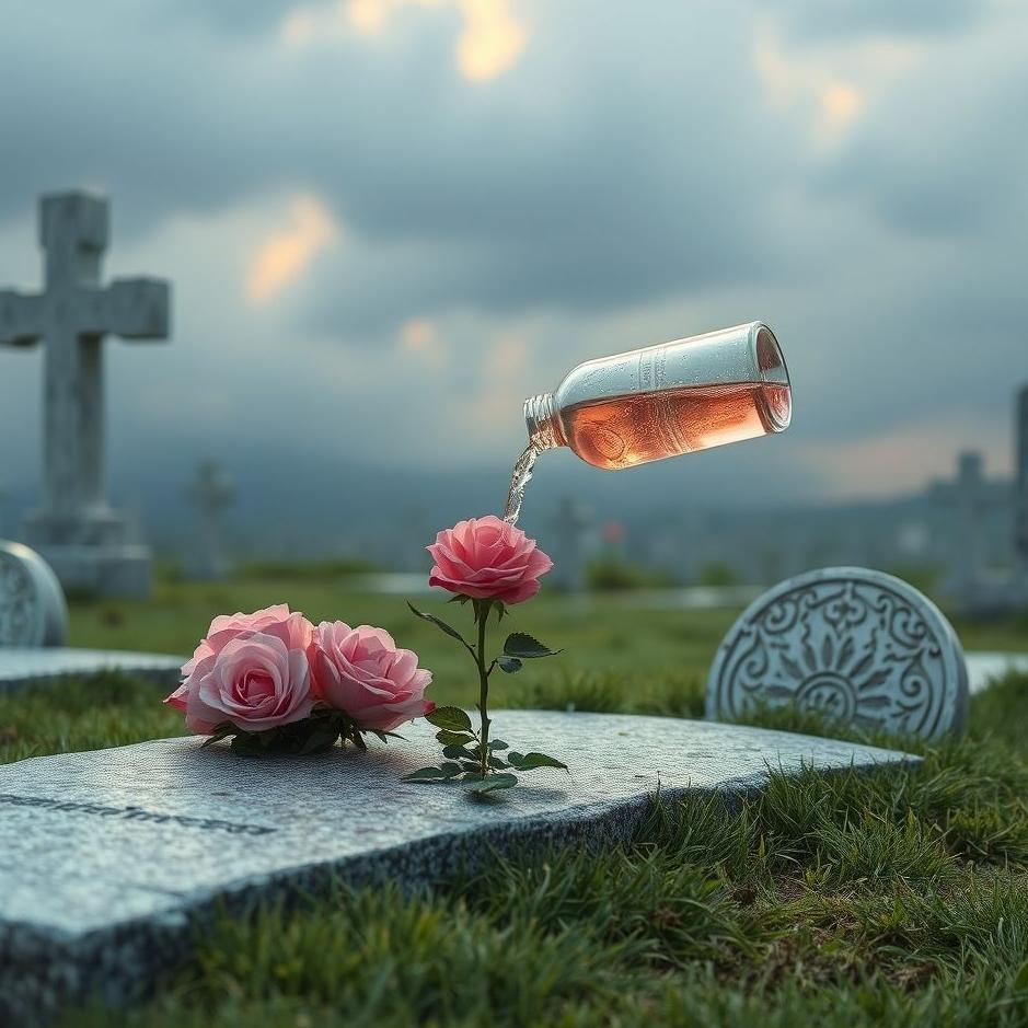 Dream : Pouring rose water on a grave in a dream