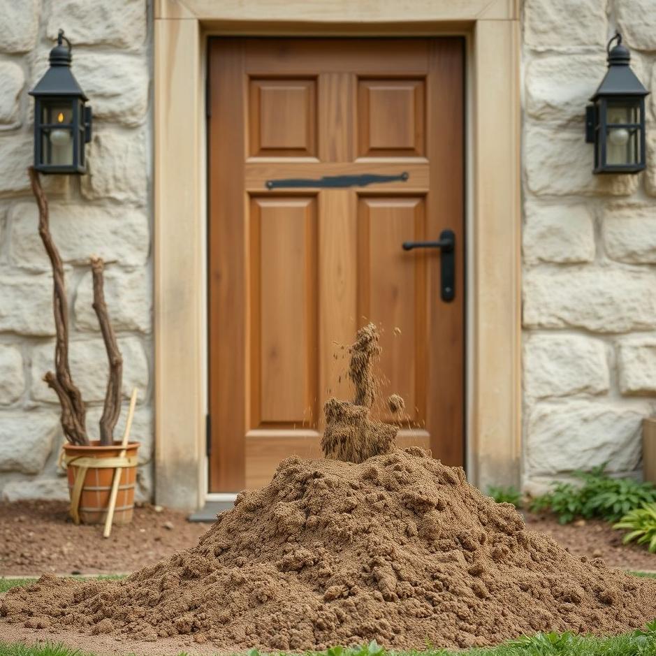 Dream : Pouring soil in front of the door