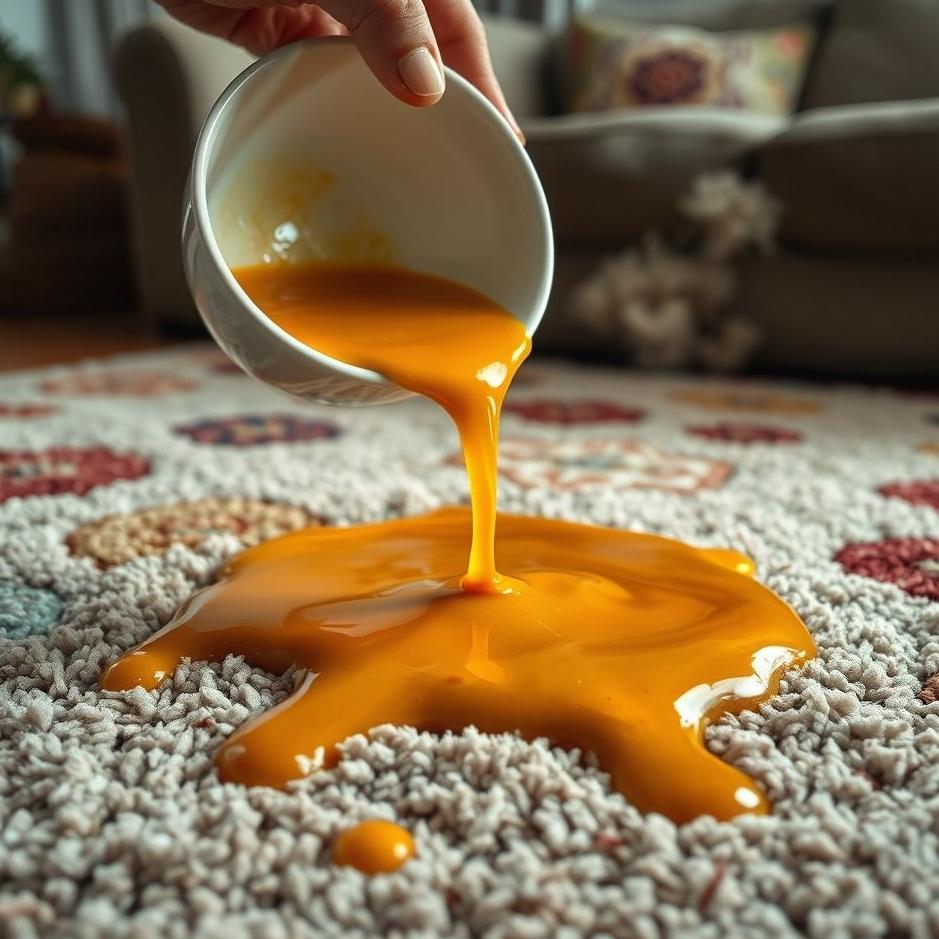 Dream : Pouring soup on the carpet