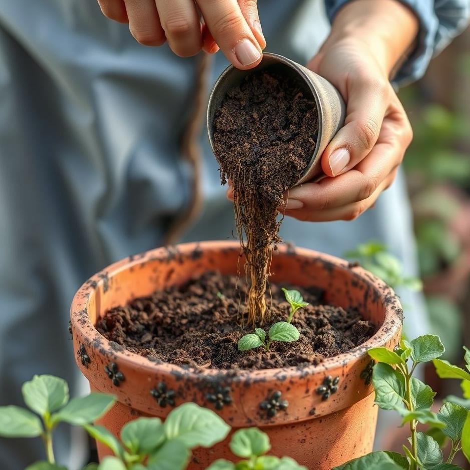 Dream : Pouring the soil in a pot
