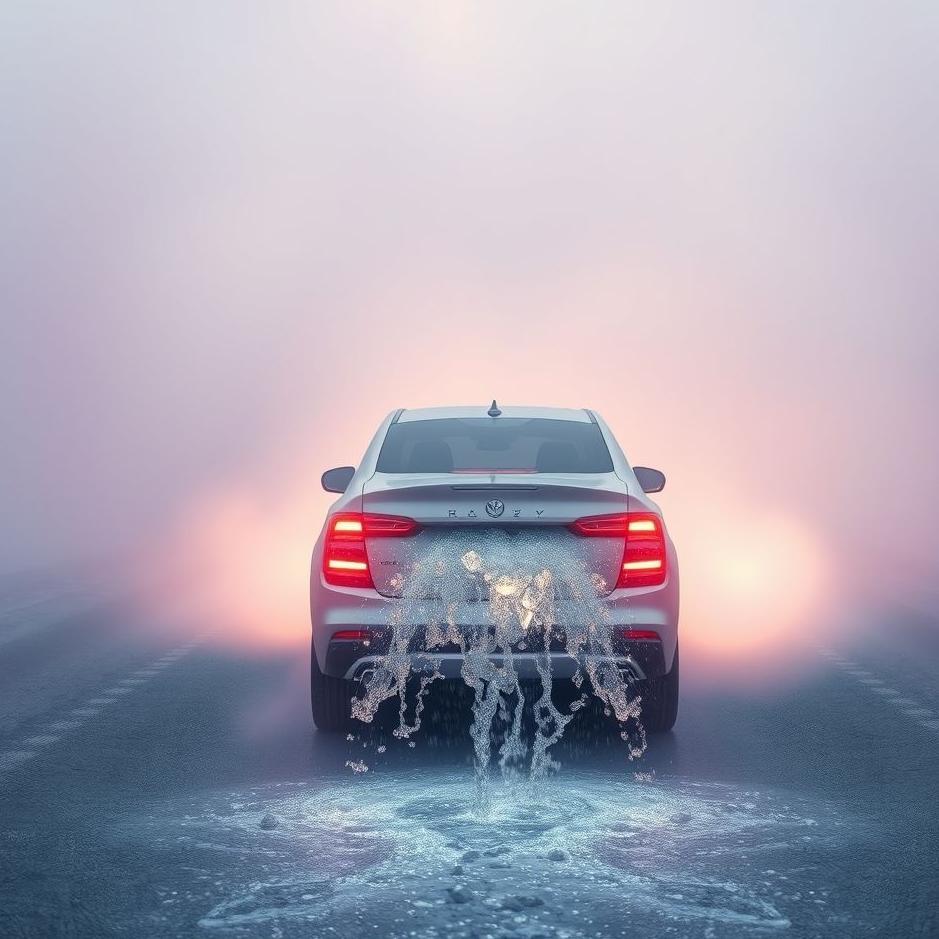 Dream : Pouring water from behind the car in the dream