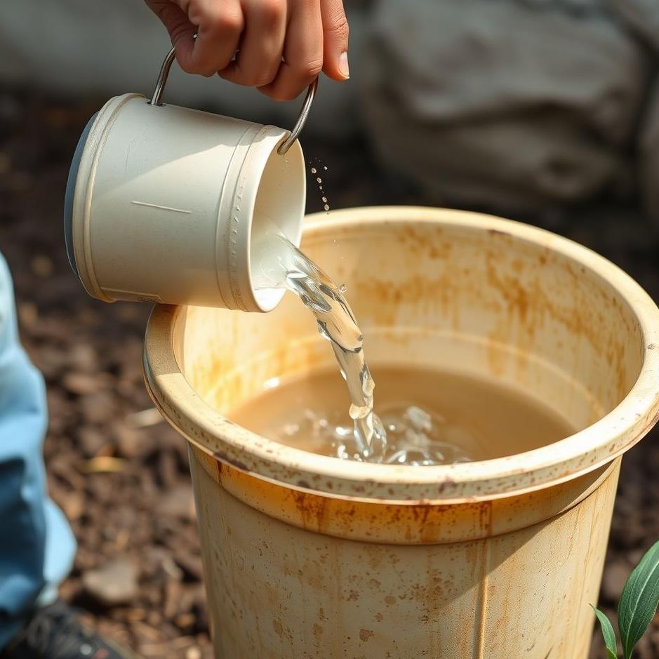 Dream : Pouring water in a bucket