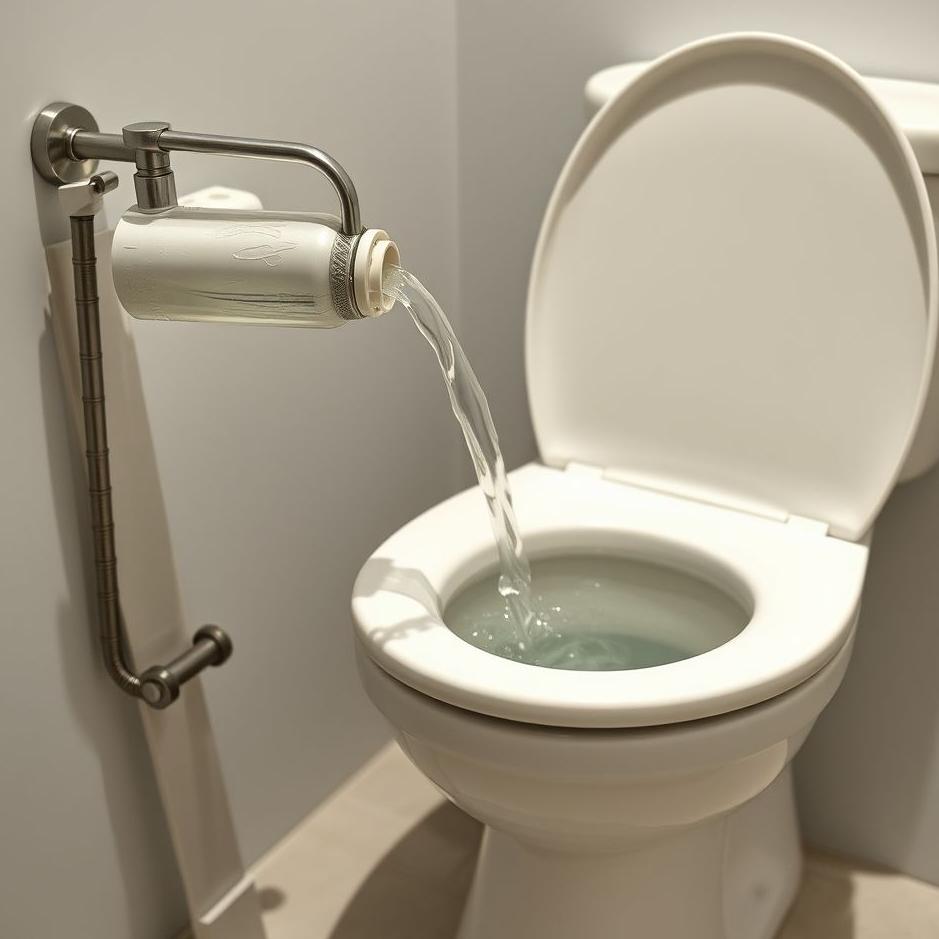 Dream : Pouring water into the toilet
