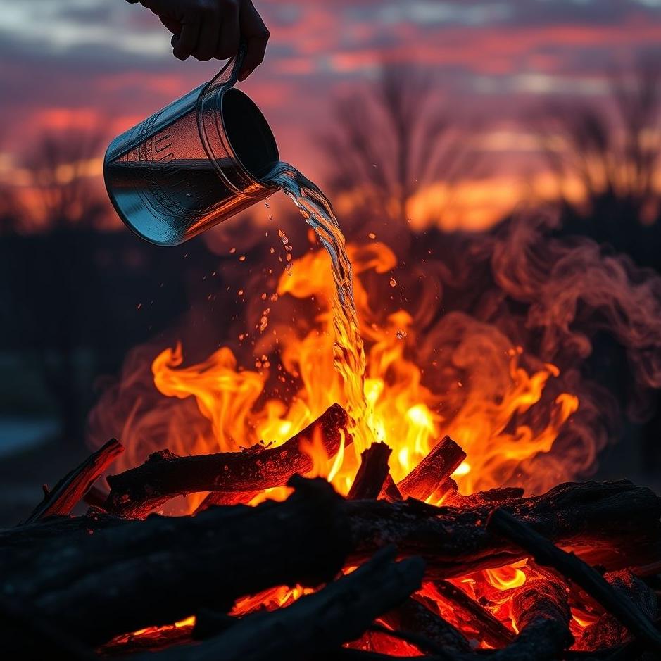 Dream Dictionary : Pouring water on a blind fire