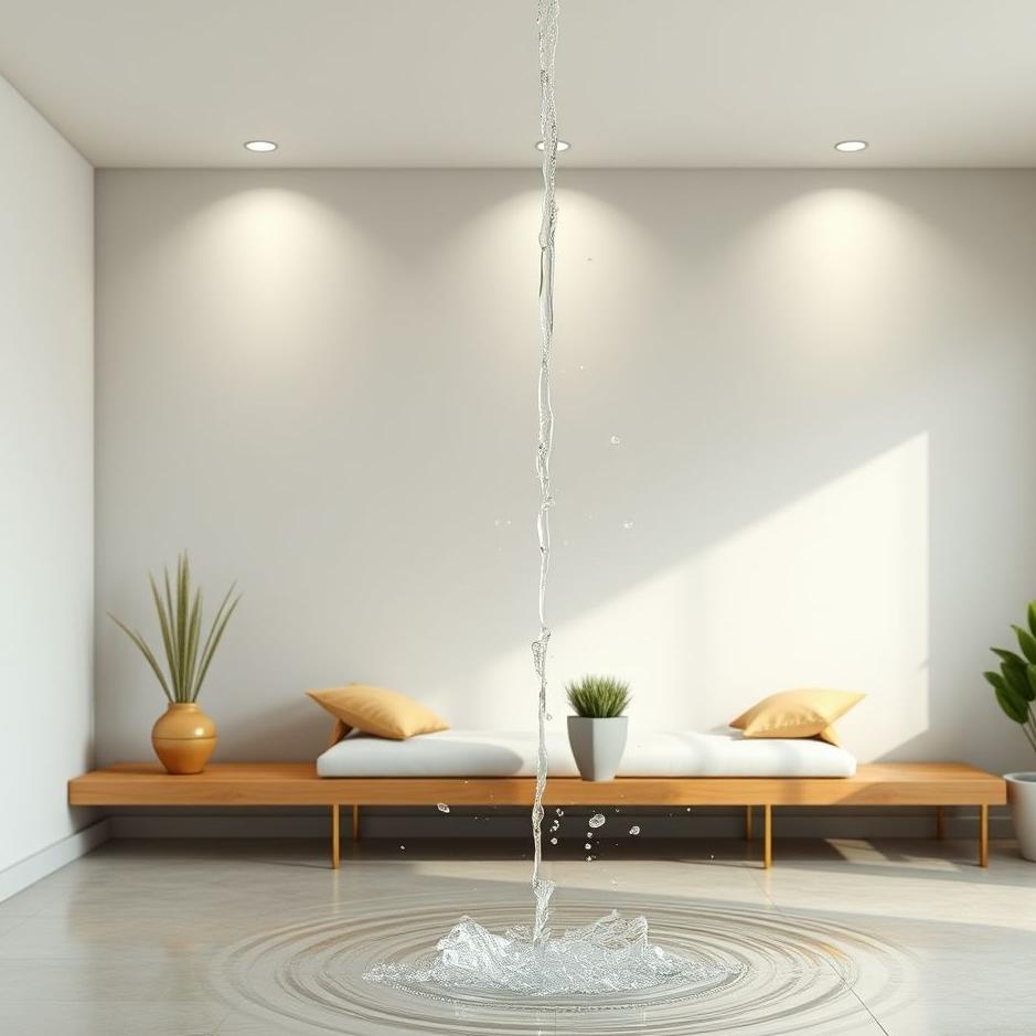 Dream : Pouring water on a room