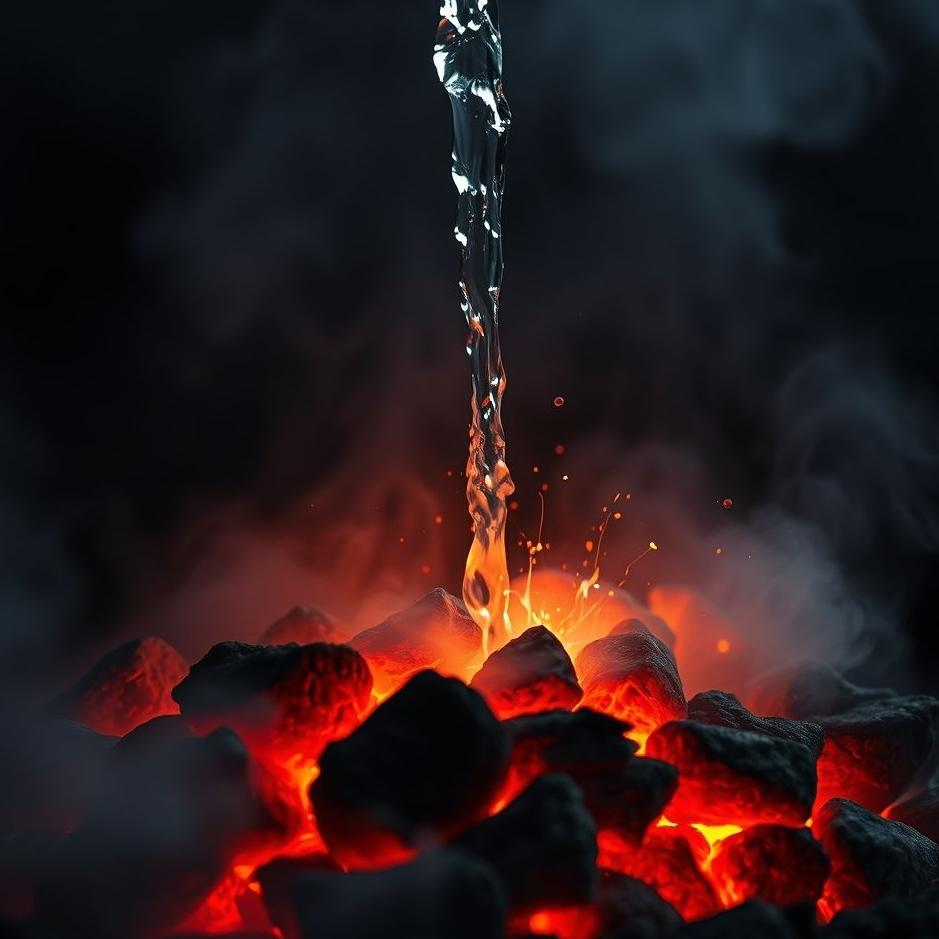 Dream : Pouring water on embers