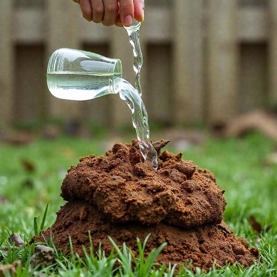 Dream : Pouring water on poop