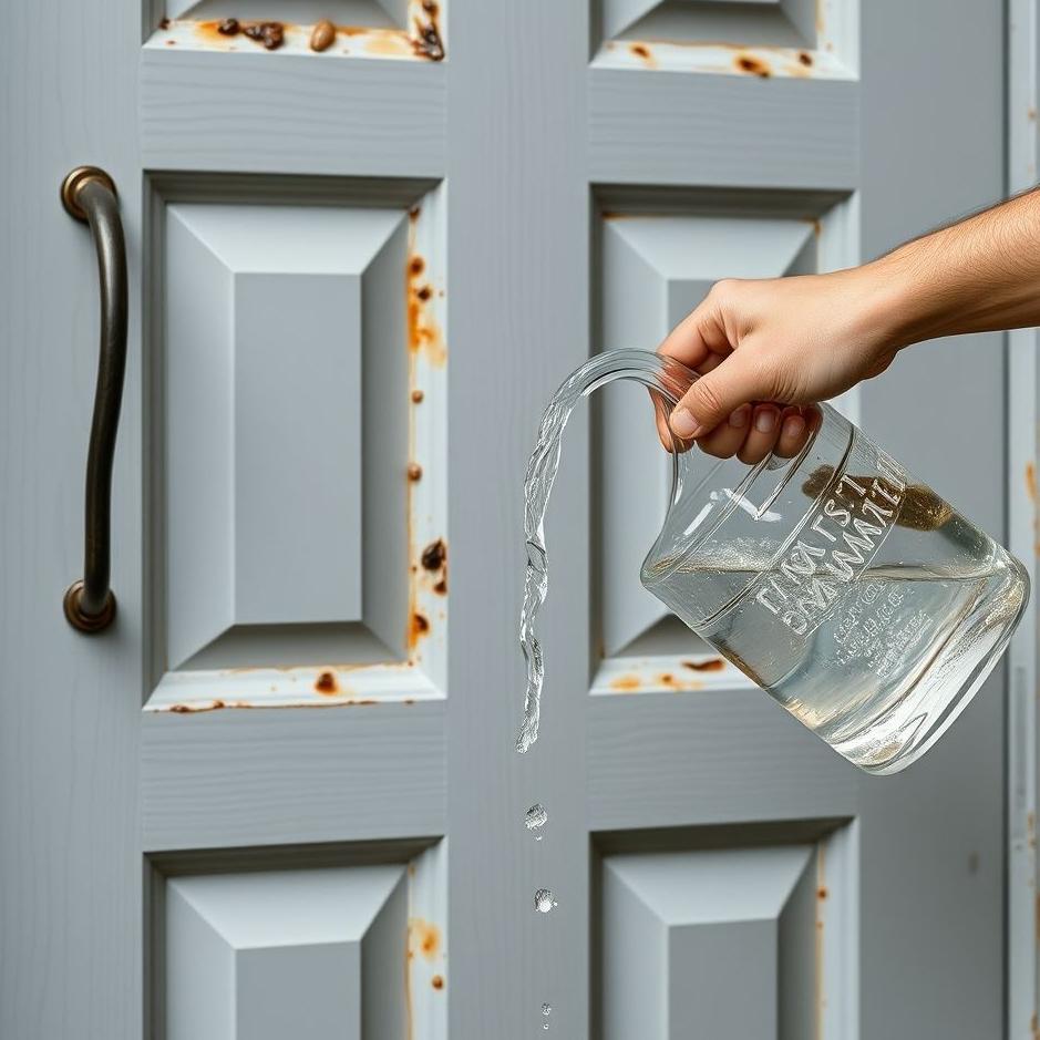 Dream : Pouring water on the door