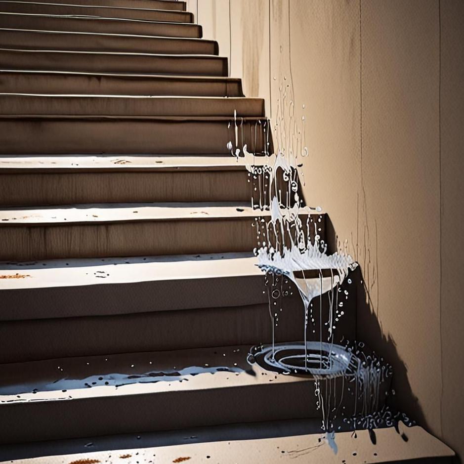 Dream : Pouring water on the stairs