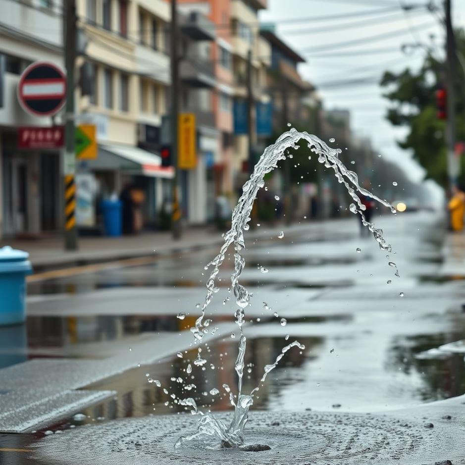 Dream : Pouring water on the street