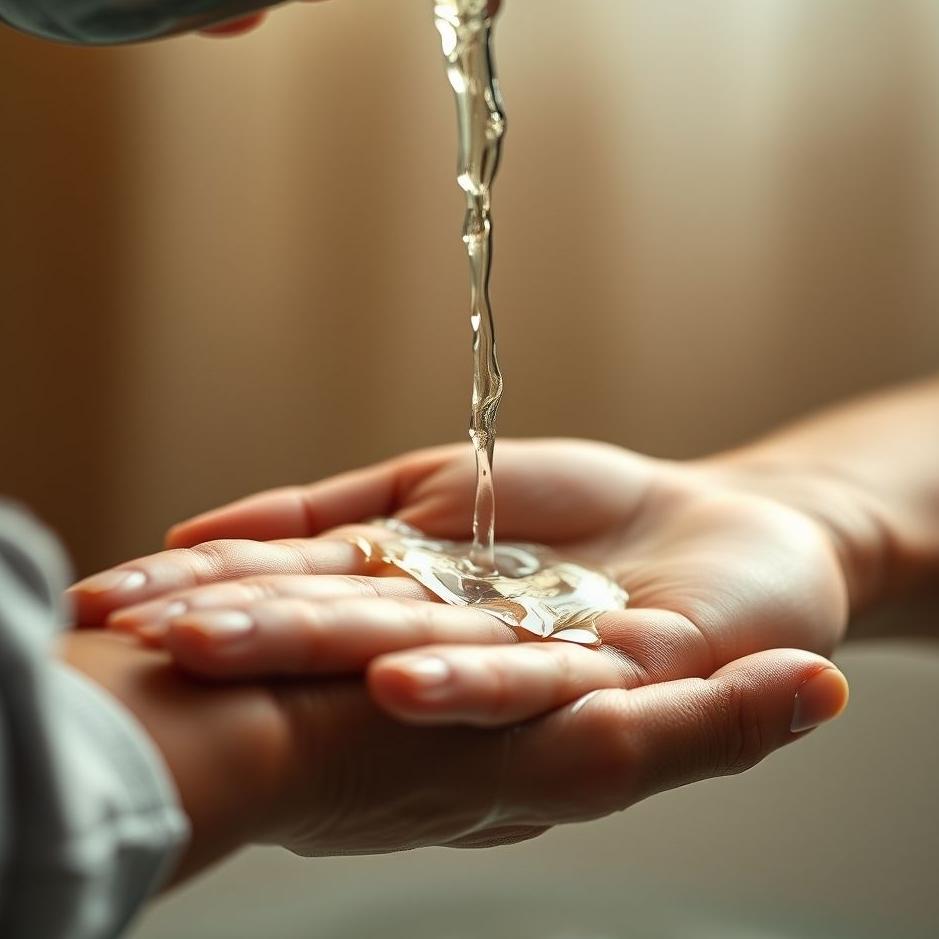 Dream : Pouring water on your husband's hand