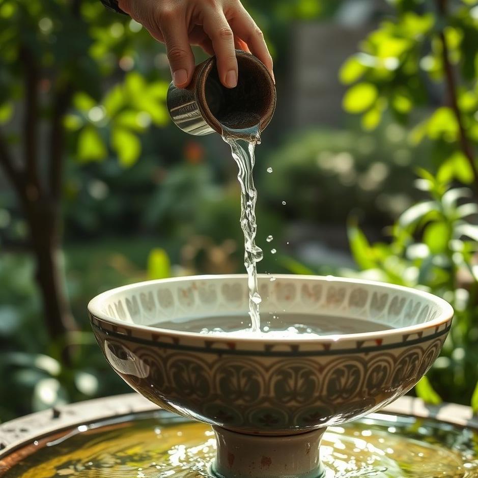 Dream : Pouring water with a basin