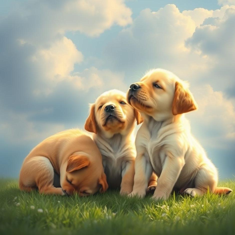 Dream : Praying puppies in a dream
