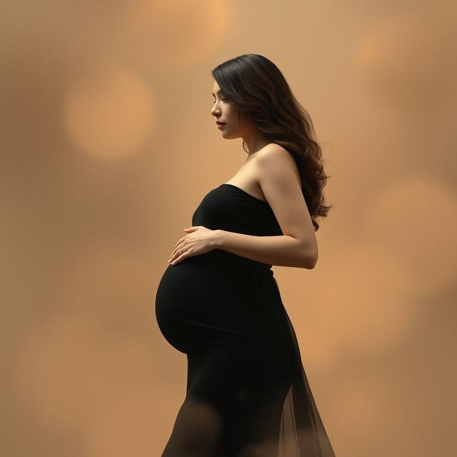 Dream : Pregnant woman in a black dress in a dream