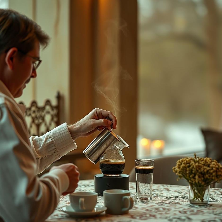 Dream : Preparing coffee for a guest in a dream