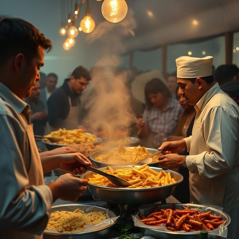 Dream : Preparing food for a crowd in a dream