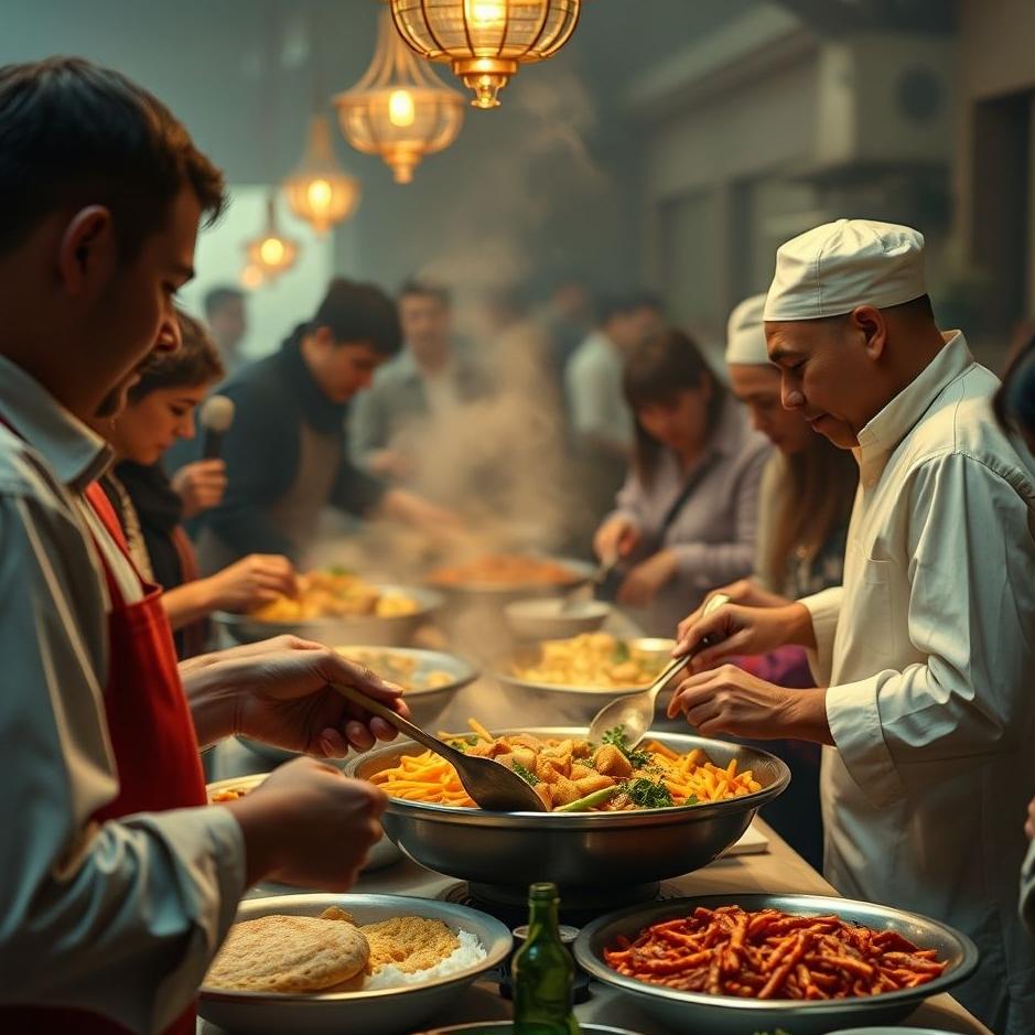 Dream : Preparing food for a crowded guest in a dream