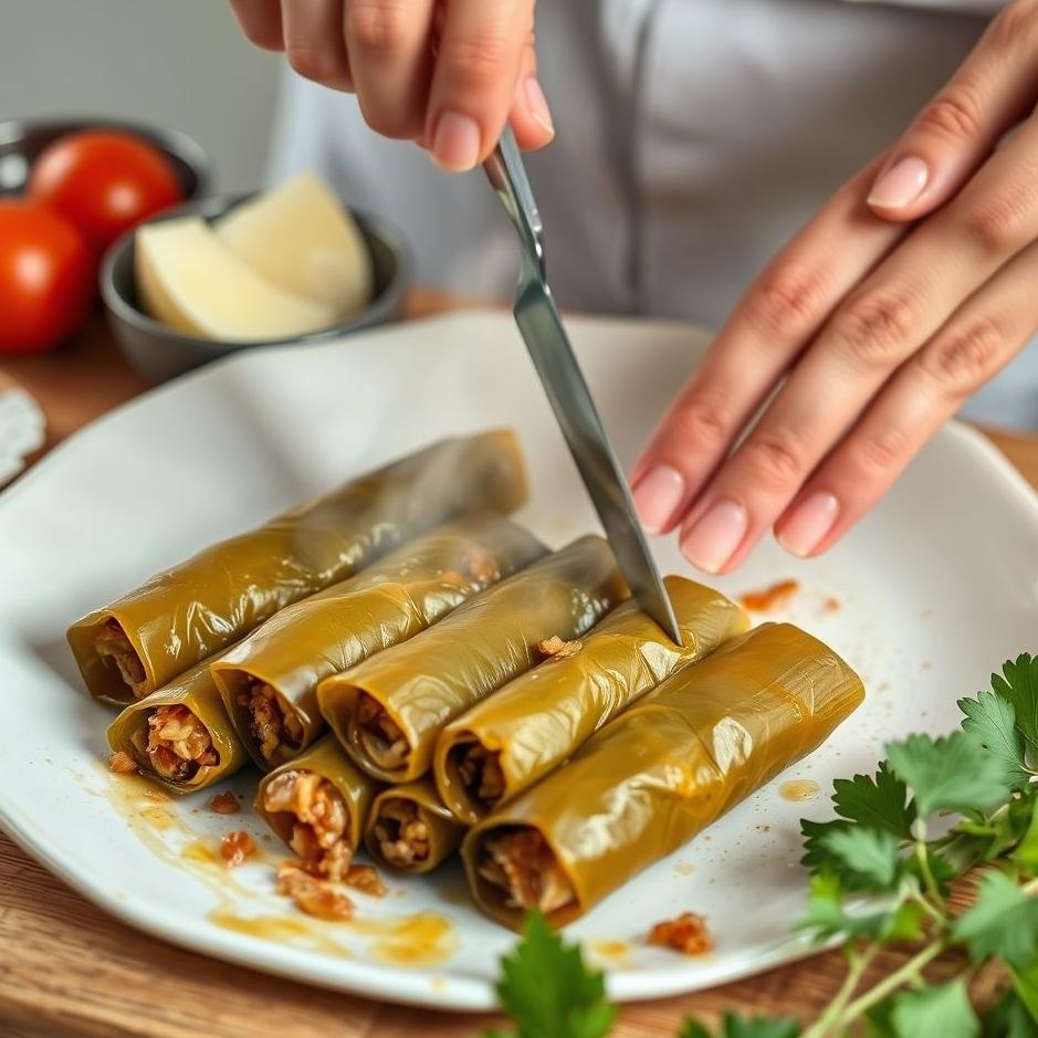 Dream : Preparing stuffed vine leaves in a dream