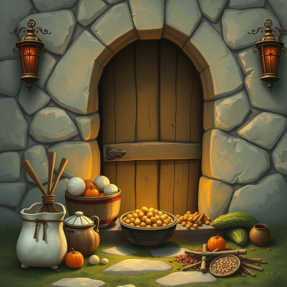 Dream : Provisions in front of the door in a dream