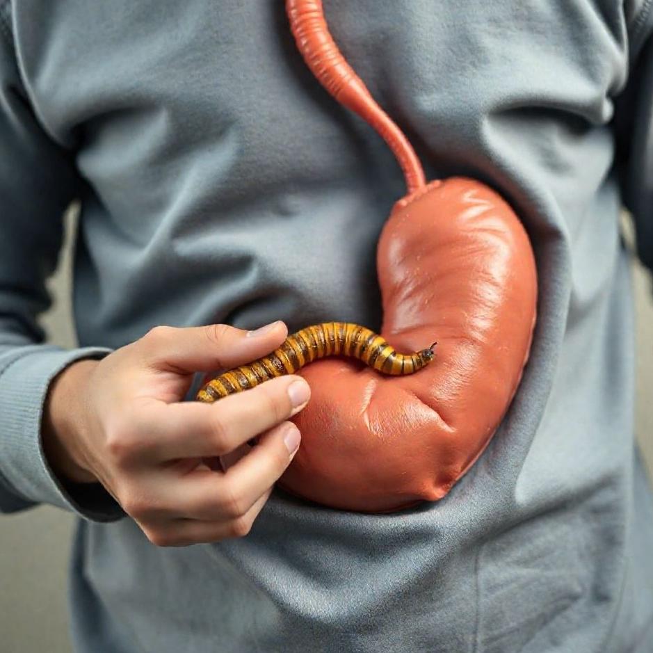Dream : Pulling a worm out of your stomach