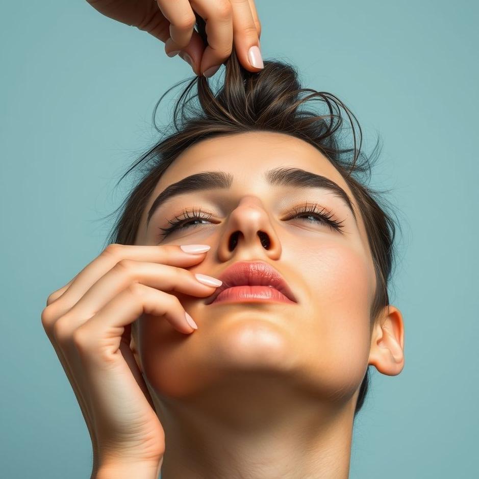 Dream : Pulling hair from the top of the nose 