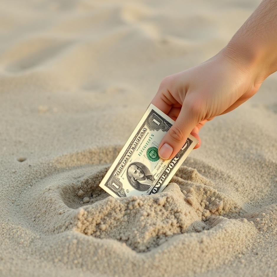 Dream : Pulling money out of sand