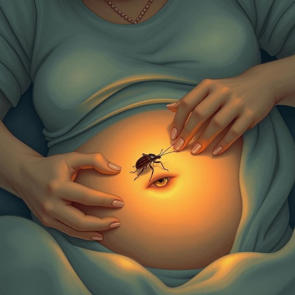 Dream : Pulling out a bug from your belly in a dream