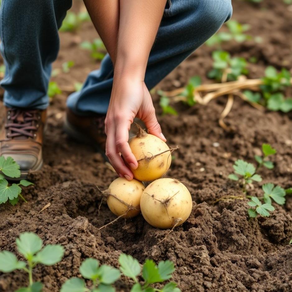 Dream : Pulling potatoes out of the ground