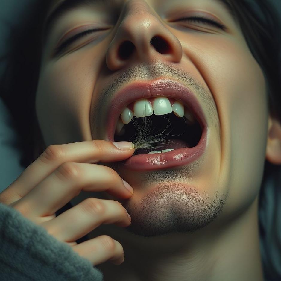 Dream : Pulling the hair from the mouth in the dream