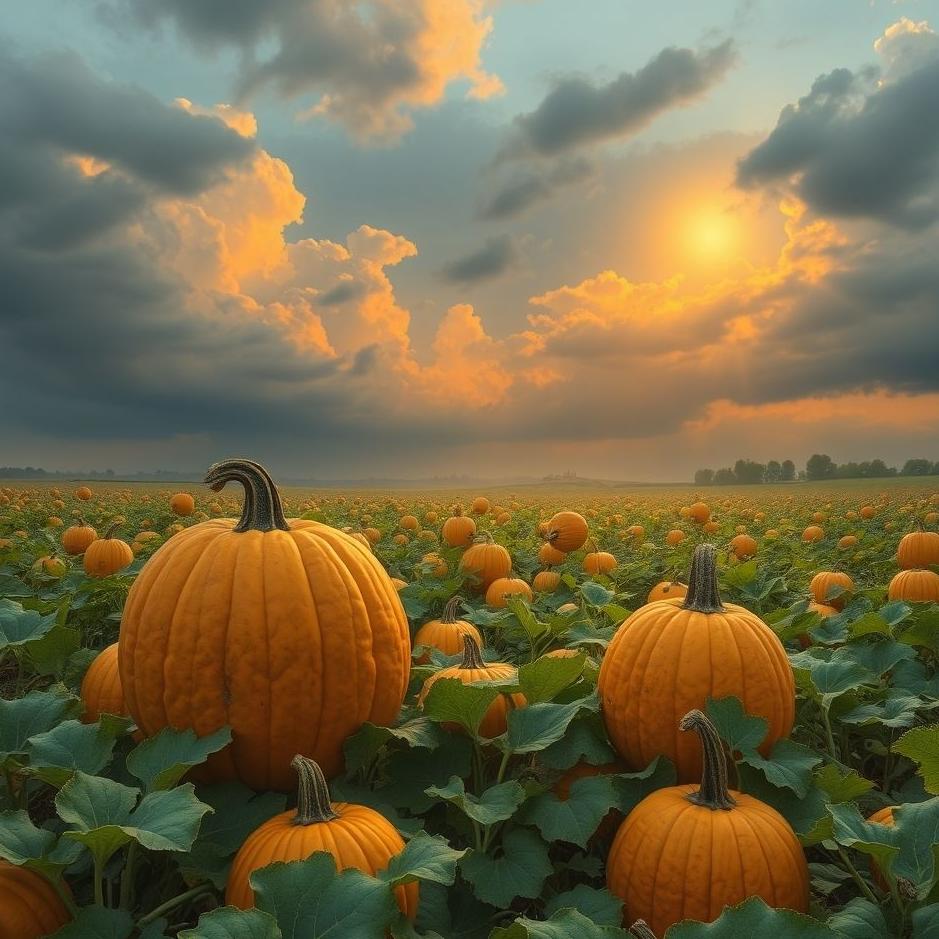 Dream : Pumpkin field in a dream