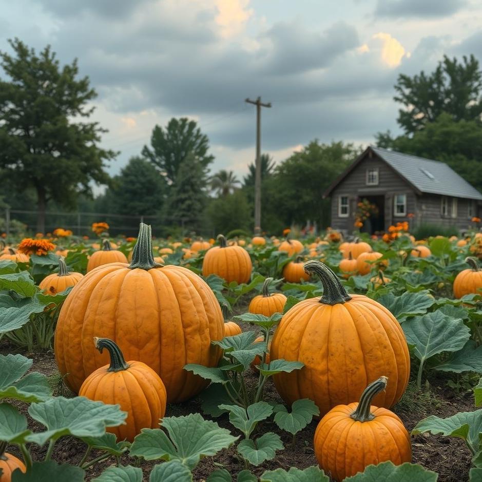 Dream : Pumpkin garden in a dream