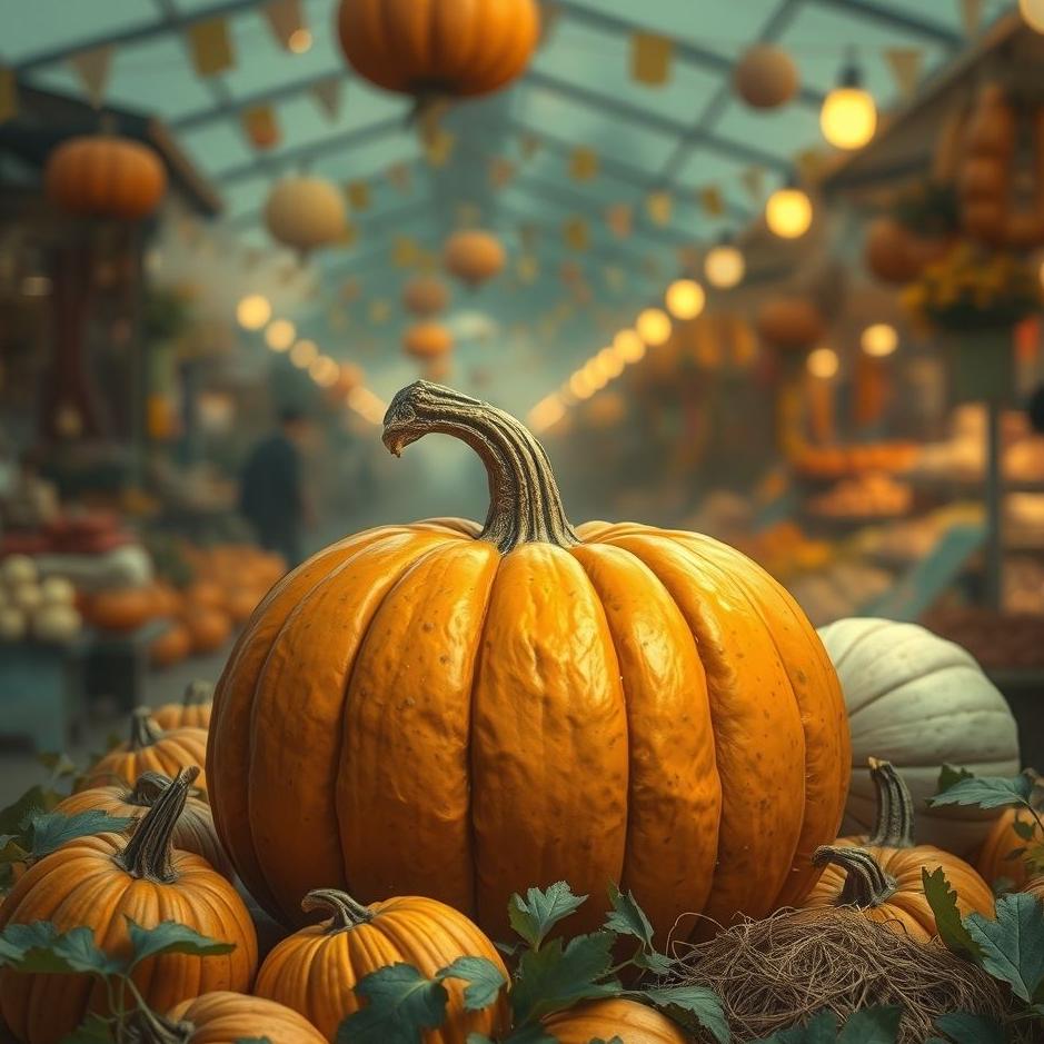 Dream : Pumpkin in a market in a dream