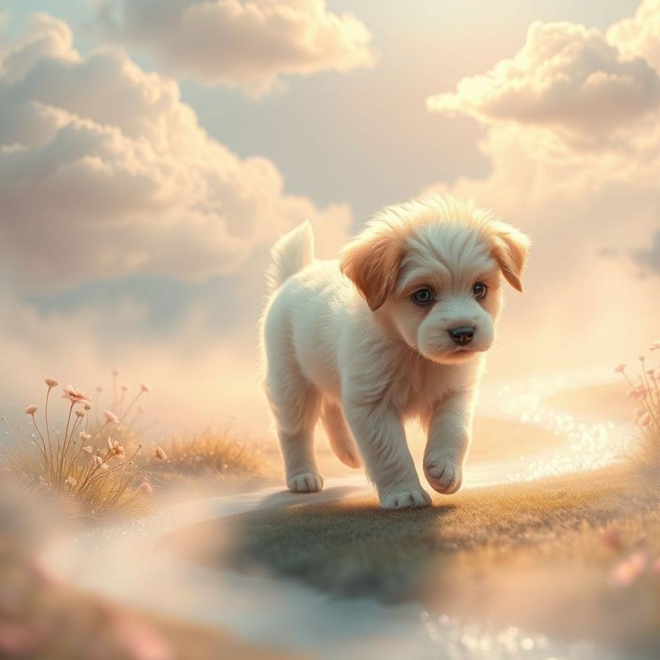 Dream : Puppy walking in a dream