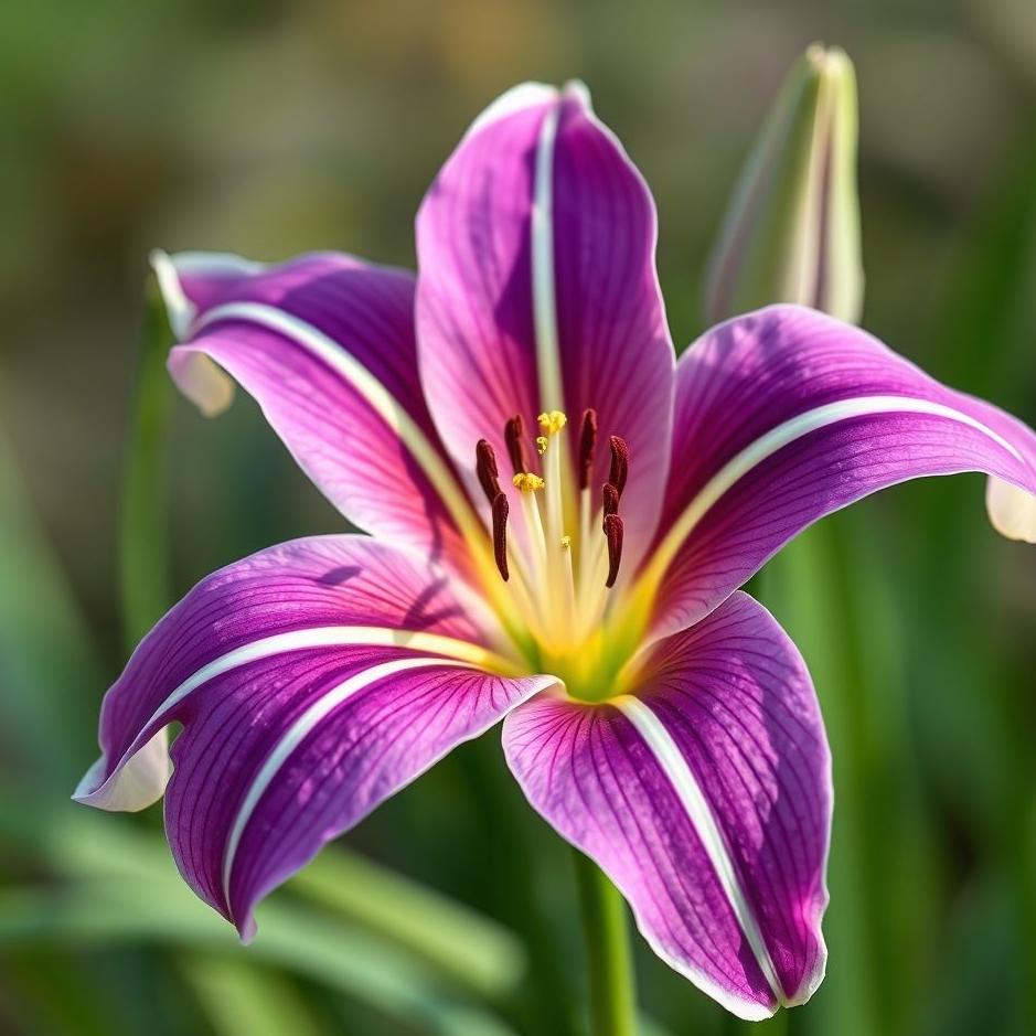 Dream : Purple and white lily in a dream