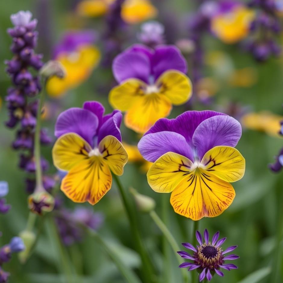 Dream : Purple and yellow flowers in a dream