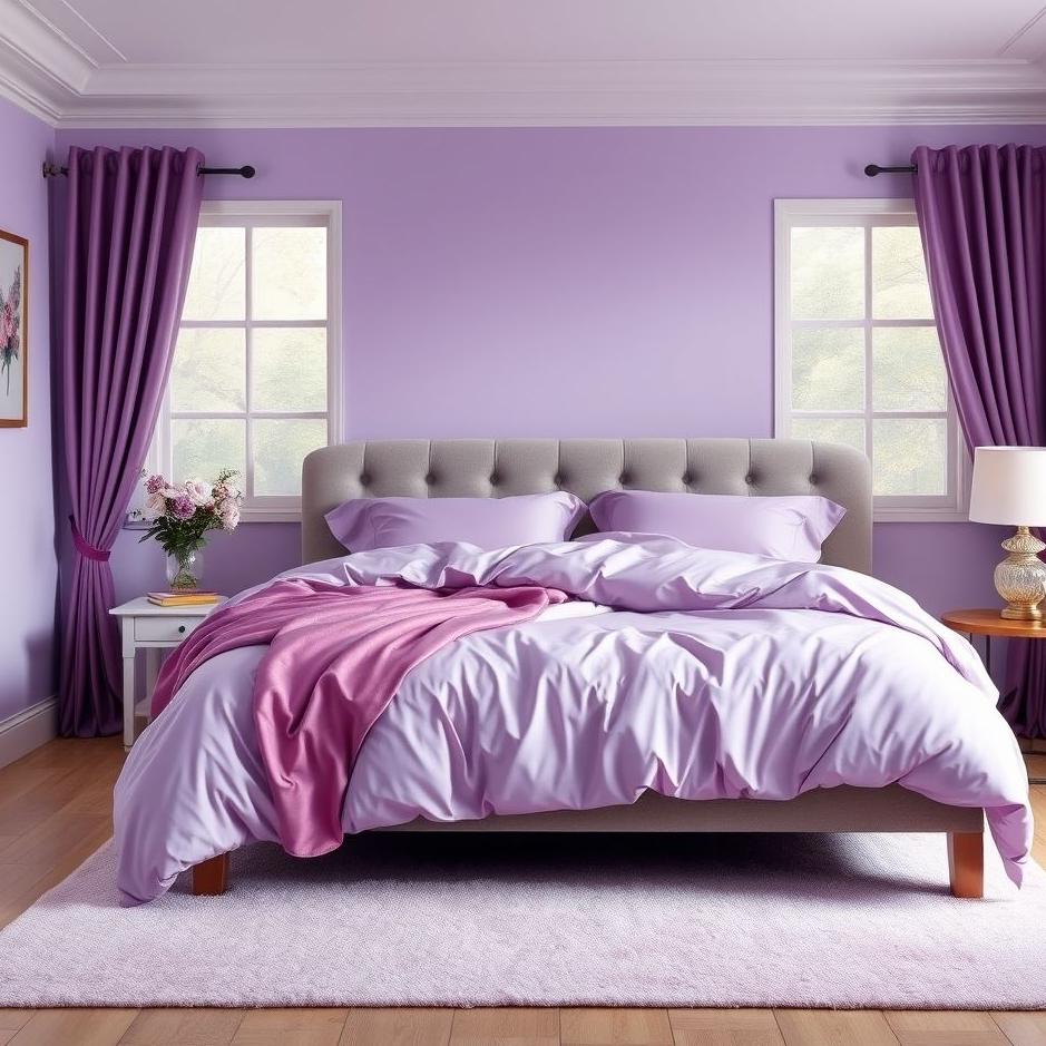 Dream : Purple bedding in a dream