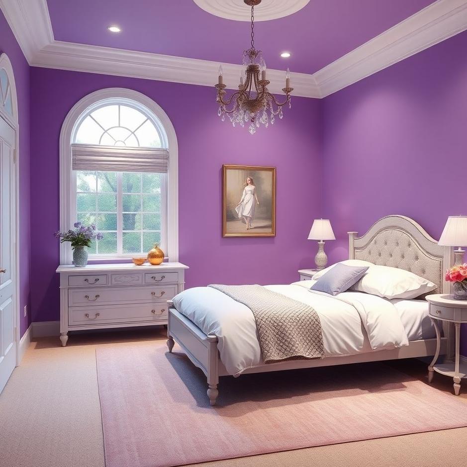 Dream : Purple bedroom in a dream
