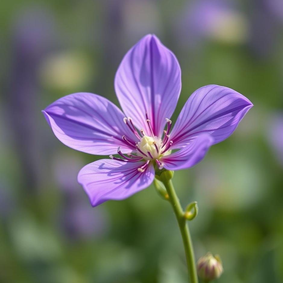 Dream : Purple bridal flower in a dream