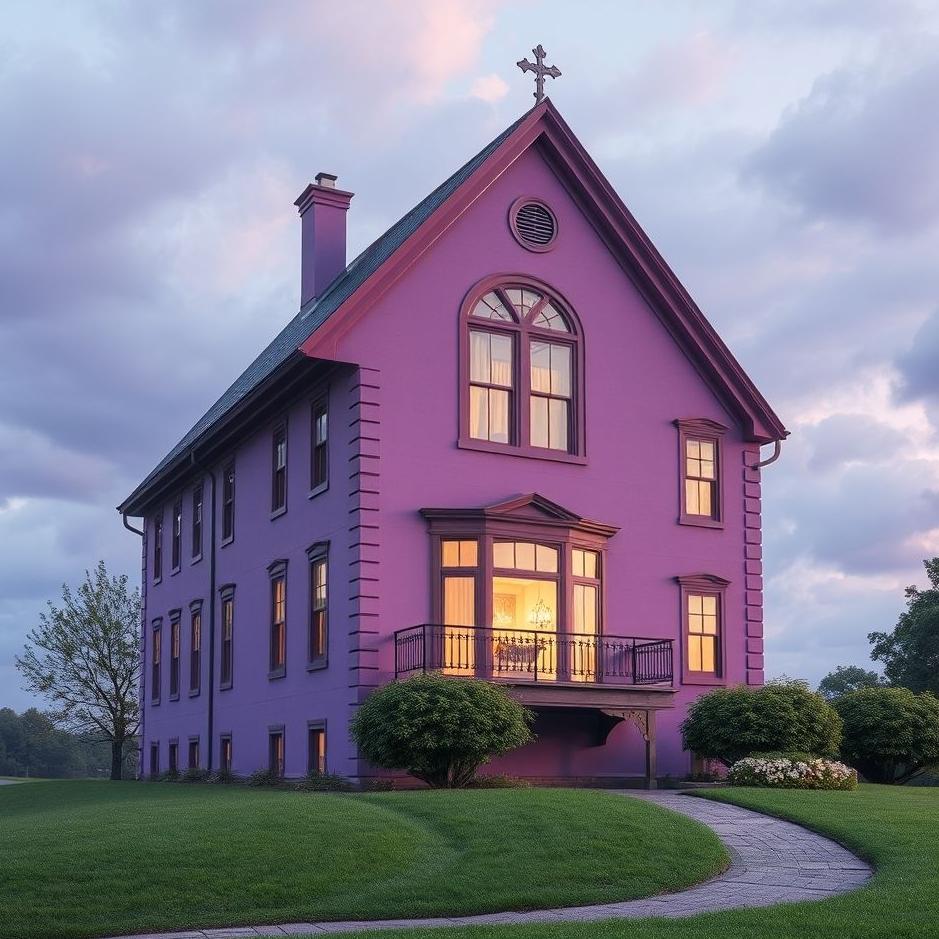 Dream : Purple building in a dream