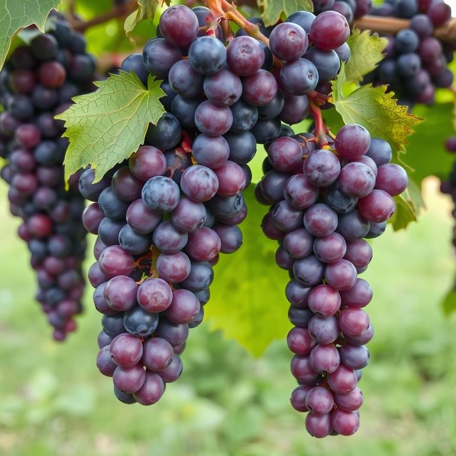 Dream : Purple bunches of grapes in a dream