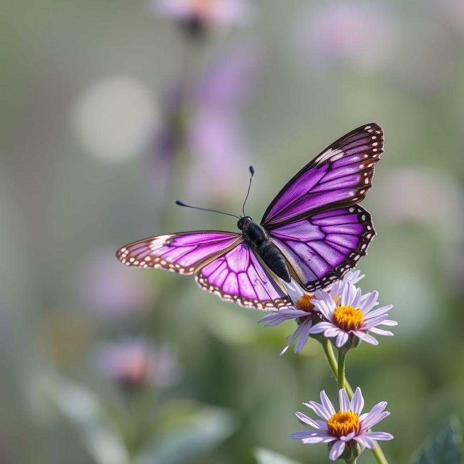 Dream : Purple butterfly in a dream