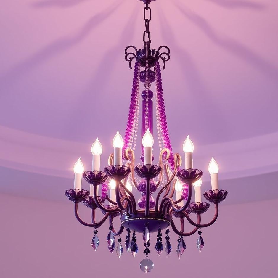 Dream : Purple chandelier in a dream