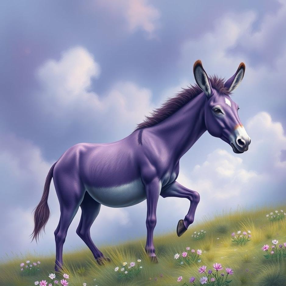 Dream : Purple donkey in a dream