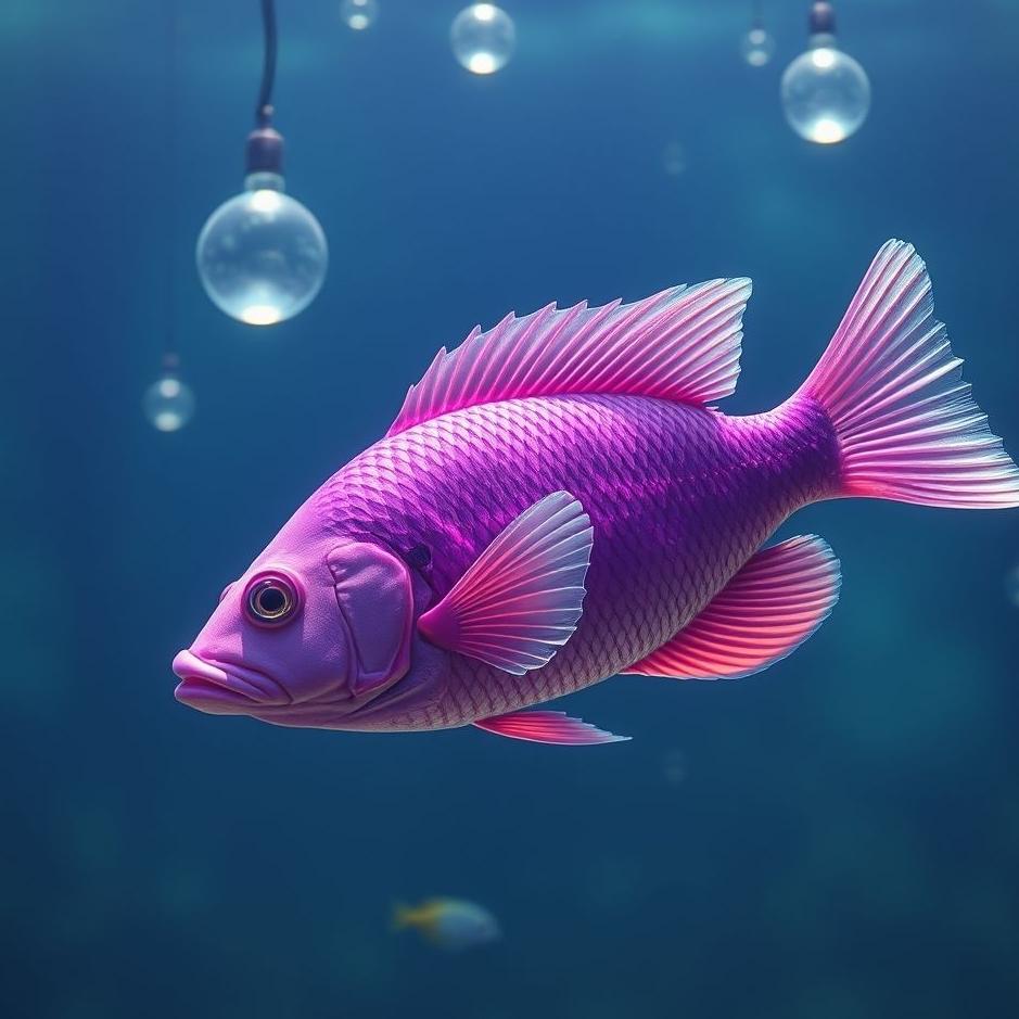 Dream : Purple fish in a dream