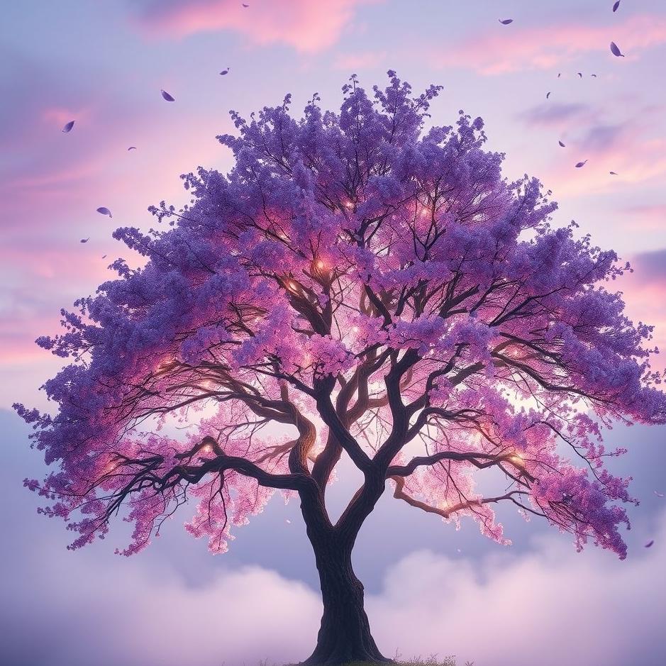 Dream : Purple flowered tree in a dream