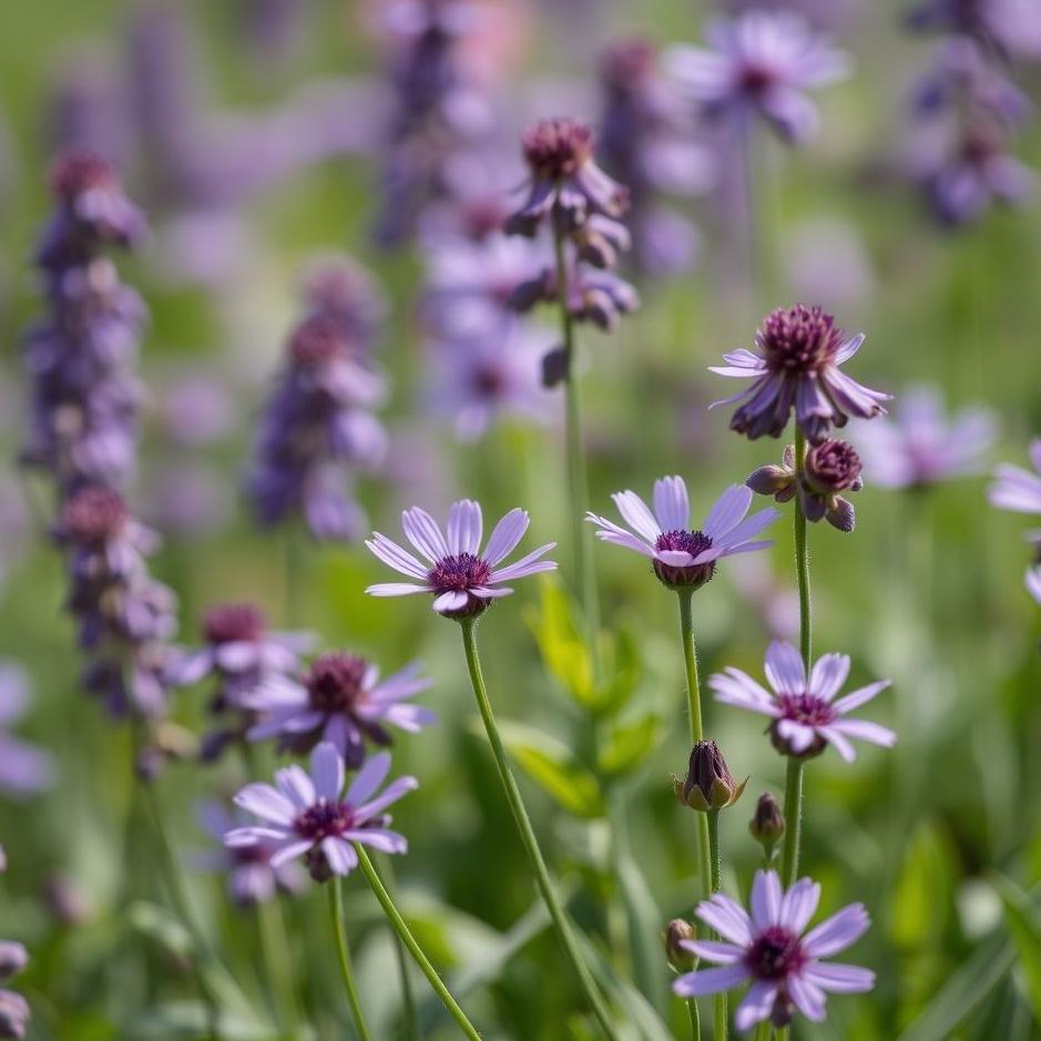 Dream : Purple flowers blooming in a dream