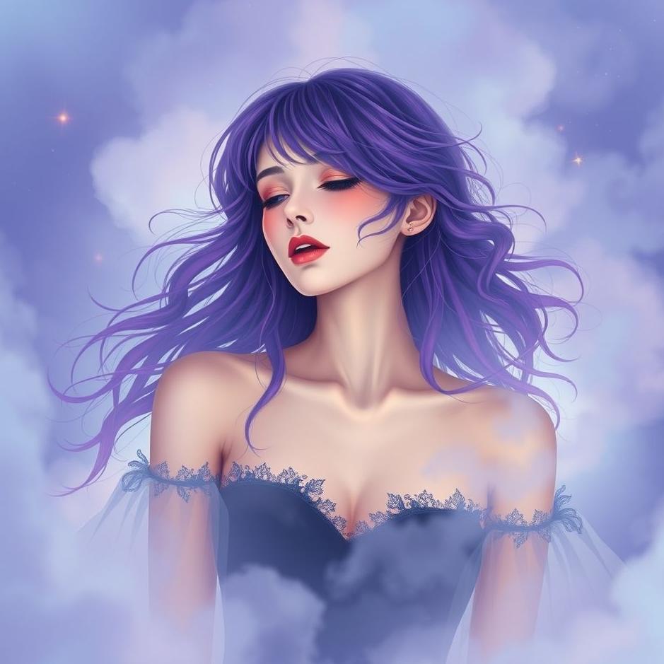Dream : Purple hair in a dream